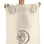 Boho Sun and Moon Fringe Bath or Beach Towel - Miyawfashion