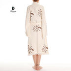 Boho Handcrafted Aztec-stamped Beach Kimono - Long Sleeve Bathrobe for Bohemian Lovers - Miyawfashion
