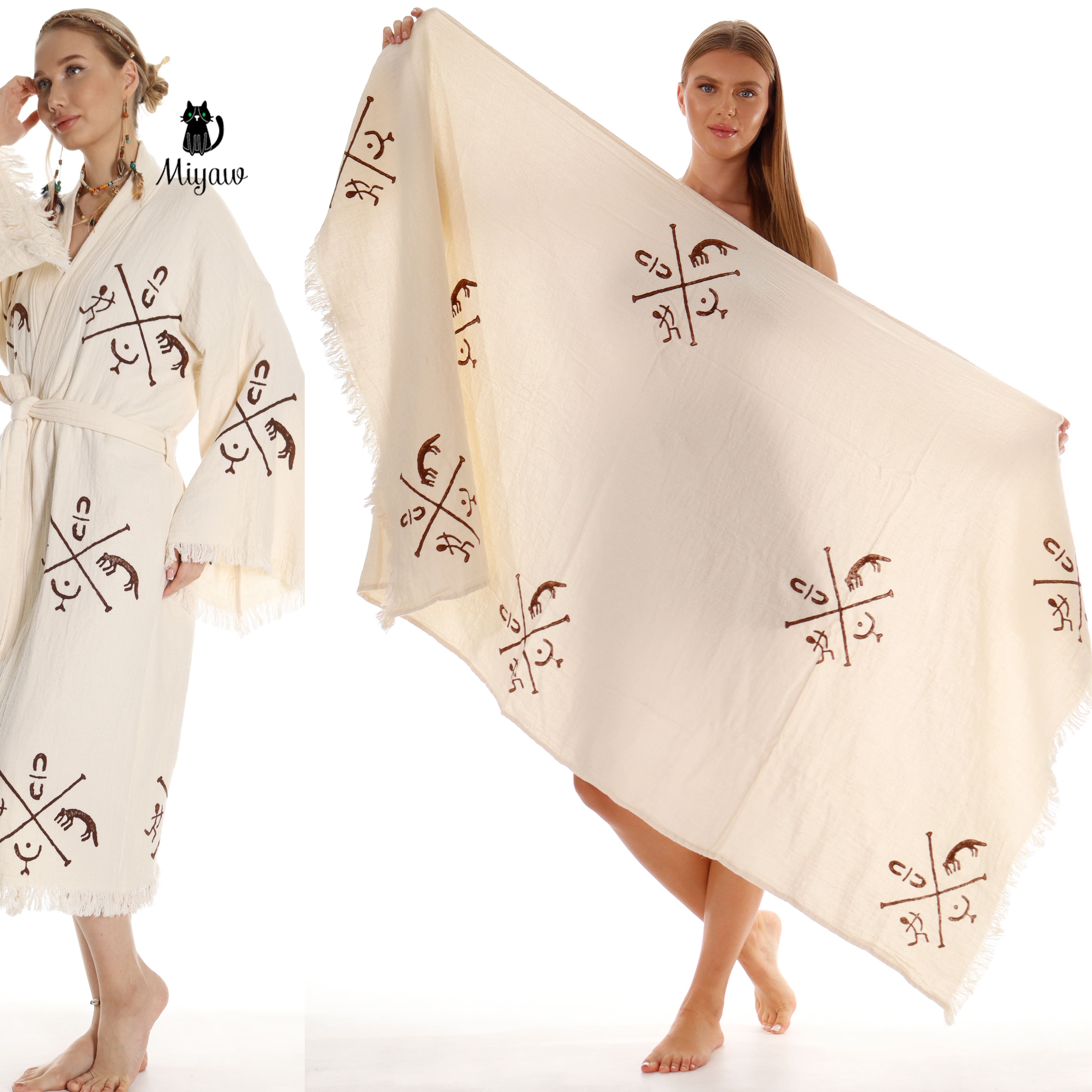 Bulk Organic Cotton Handcrafted Aztec Towels – Eco-Friendly Wholesale - Miyawfashion