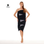 Handcrafted Pyramid Stamped Black Beach Towel - Miyawfashion