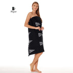 Handcrafted Pyramid Stamped Black Beach Towel - Miyawfashion