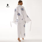 Handcrafted Cotton Set: Bohemian Jacket and Pants Outfit - Miyawfashion