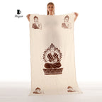 Handmade Boho Buddha Stamped Fringe Towel - Miyawfashion