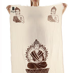 Handmade Boho Buddha Stamped Fringe Towel - Miyawfashion
