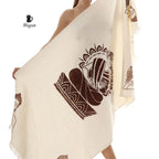 Handmade Boho Buddha Stamped Fringe Towel - Miyawfashion