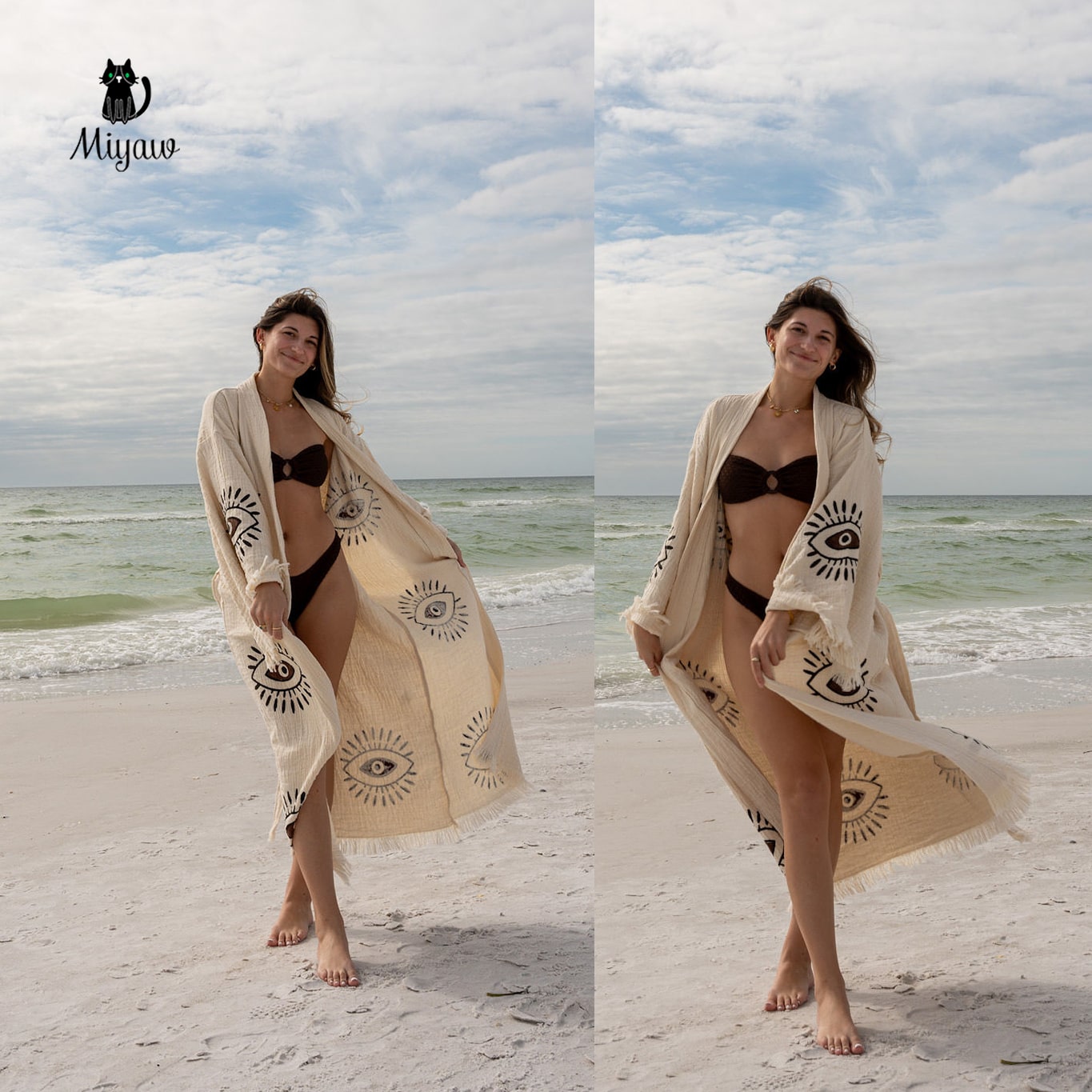 Boho Organic Cotton Beach Cover-up for Sunny Days