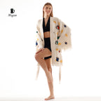 Bulk Organic Cotton Handcrafted Colorful Eyes Kimono