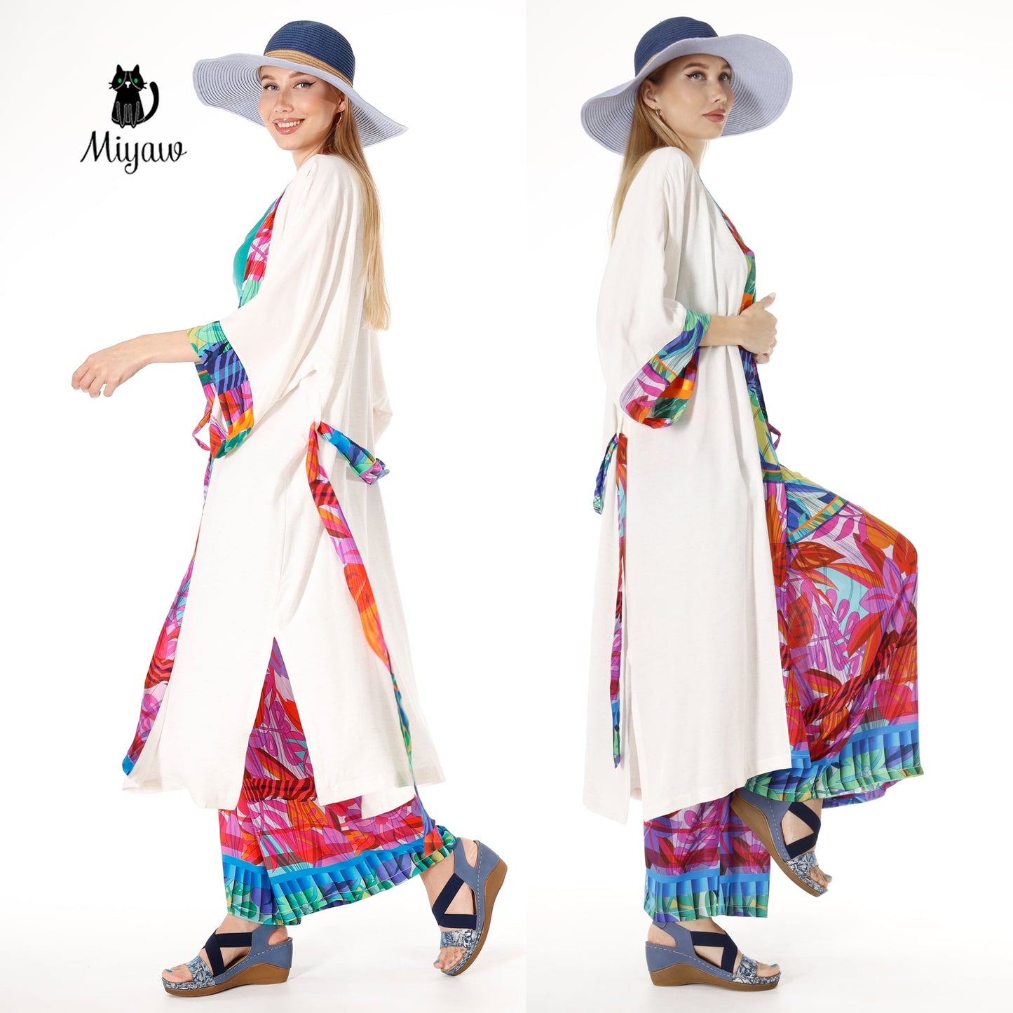 Boho Beach Kimono, Boho Kimono Cover Up Miyawfashion