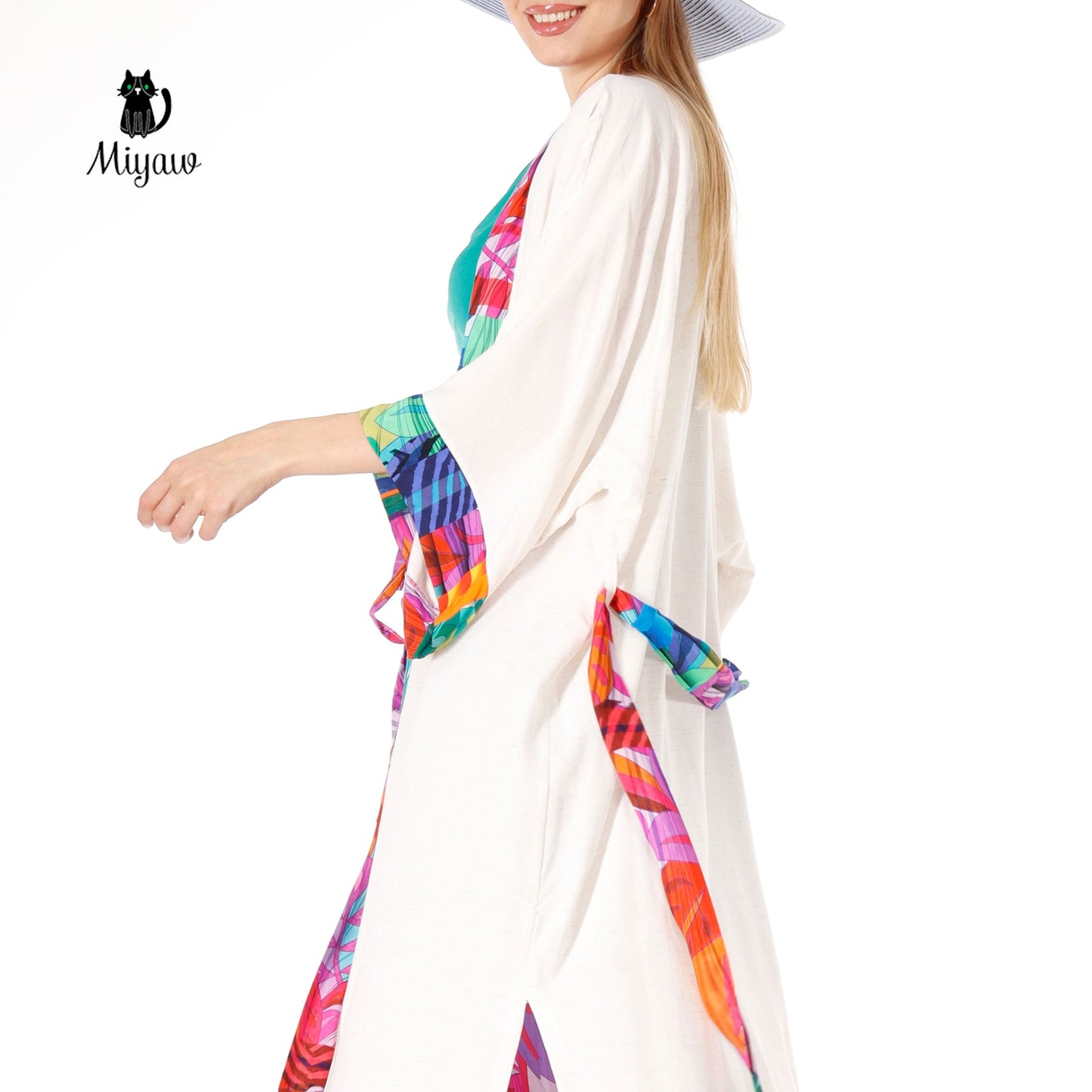 Boho Beach Kimono, Boho Kimono Cover Up Miyawfashion