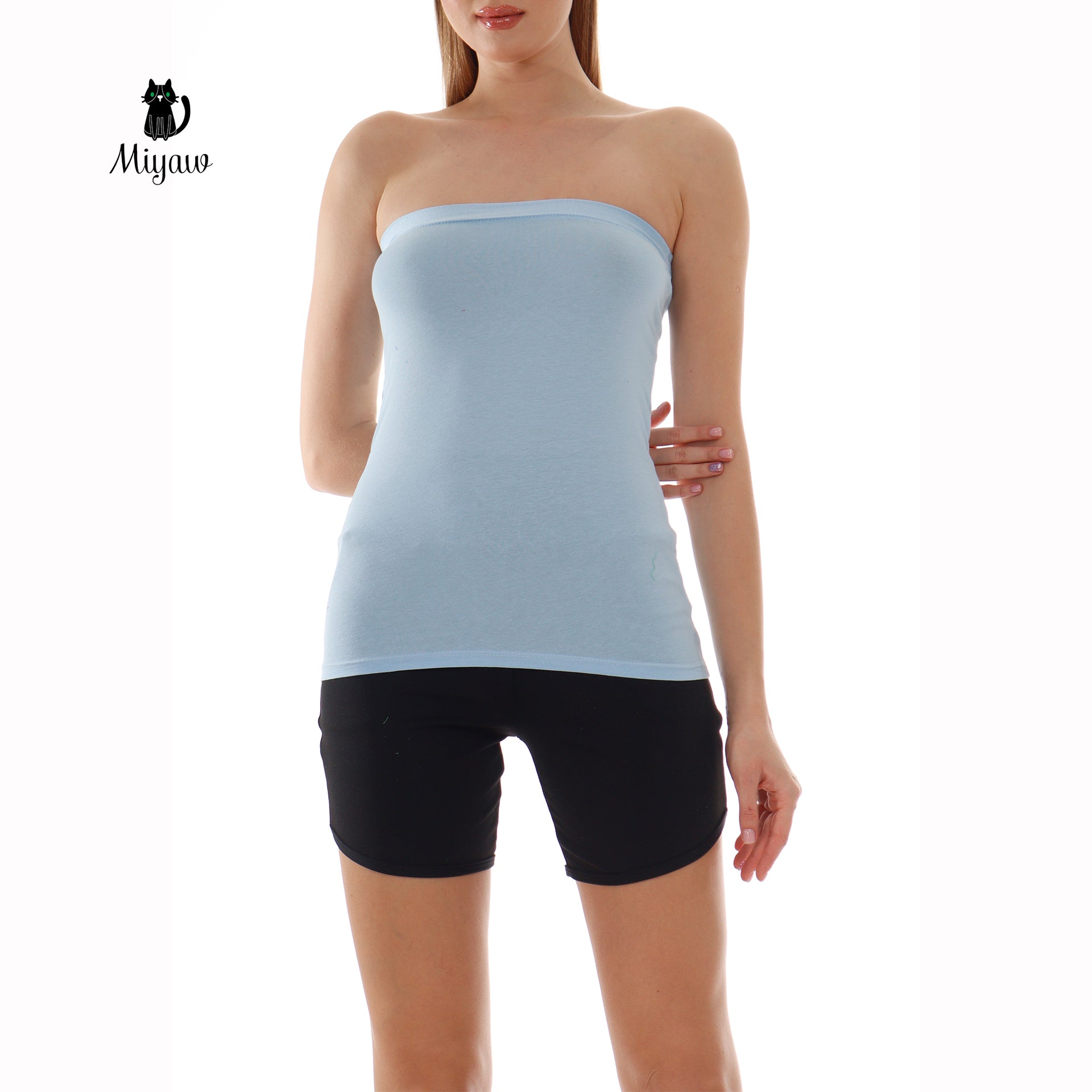 Wholesale Premium Cotton Strapless Tee for Women