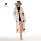 Organic Cotton Evil Eye Kaftan, Kimono Robe for Home