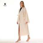 Bohemian Cotton Plain Kaftan Kimono with Fringes