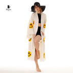 Wholesale Cotton Kimono Kaftan with Smiling Face – Boho Chic