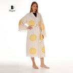 Boho Cotton Mandala Pattern Kimono Robe for Yoga Lovers