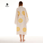 Boho Cotton Mandala Pattern Kimono Robe for Yoga Lovers