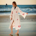 Boho Love pattern Kimono, Chic Resort Wear