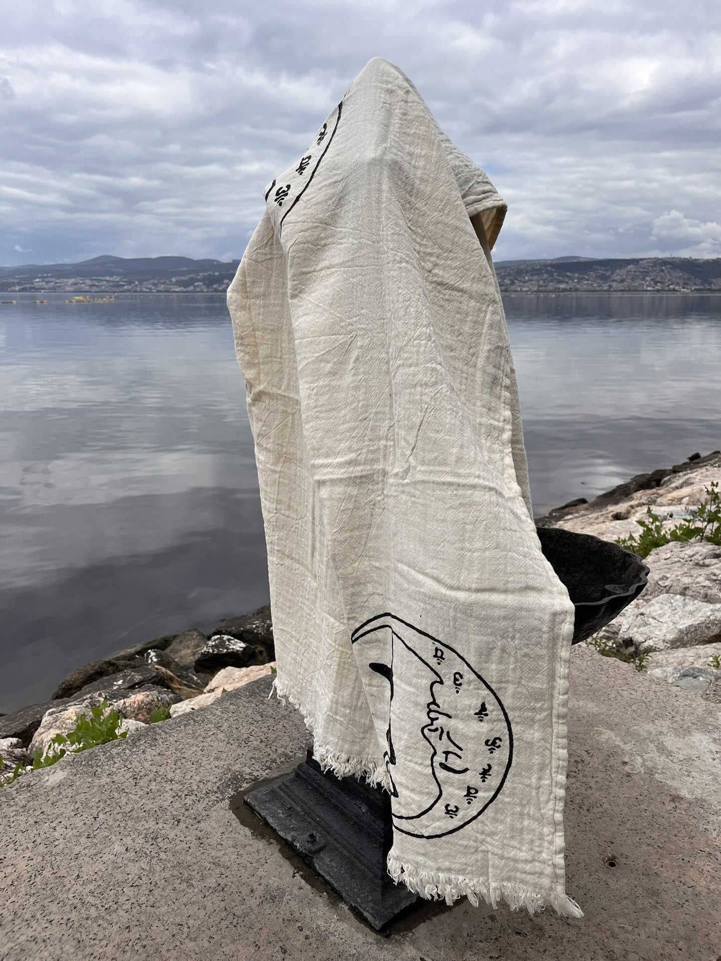 Boho Bath Towel, Handcrafted with Yoga Girl Stamp - Perfect for Beach or Yoga - Miyawfashion Miyawfashion