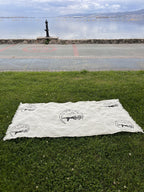 Boho Bath Towel, Handcrafted with Yoga Girl Stamp - Perfect for Beach or Yoga - Miyawfashion