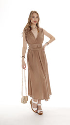 Boho Cotton Goddess Dress: Short Sleeve Resort Wear - Ethereal and Elegant - Miyawfashion