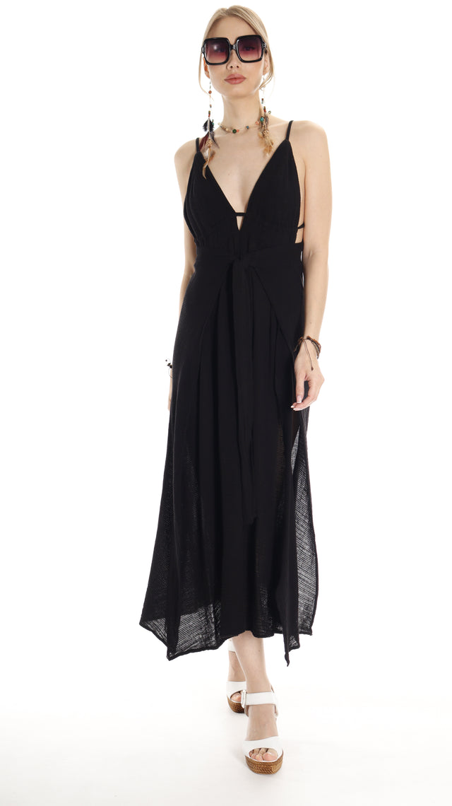 Boho Sleeveless Cotton Maxi Dress, Long Summer Dress, Resort Wear - Miyawfashion