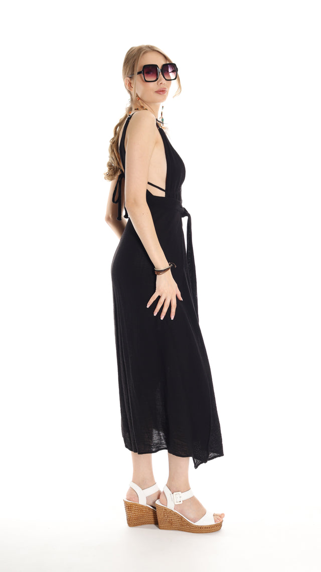 Boho Sleeveless Cotton Maxi Dress, Long Summer Dress, Resort Wear - Miyawfashion