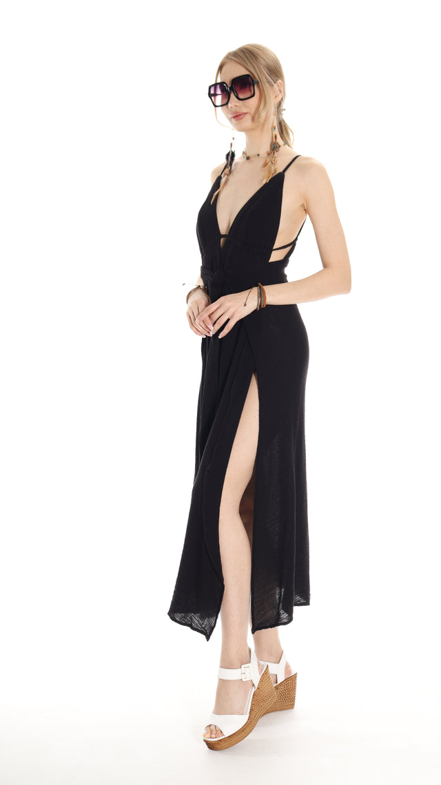 Boho Sleeveless Cotton Maxi Dress, Long Summer Dress, Resort Wear - Miyawfashion