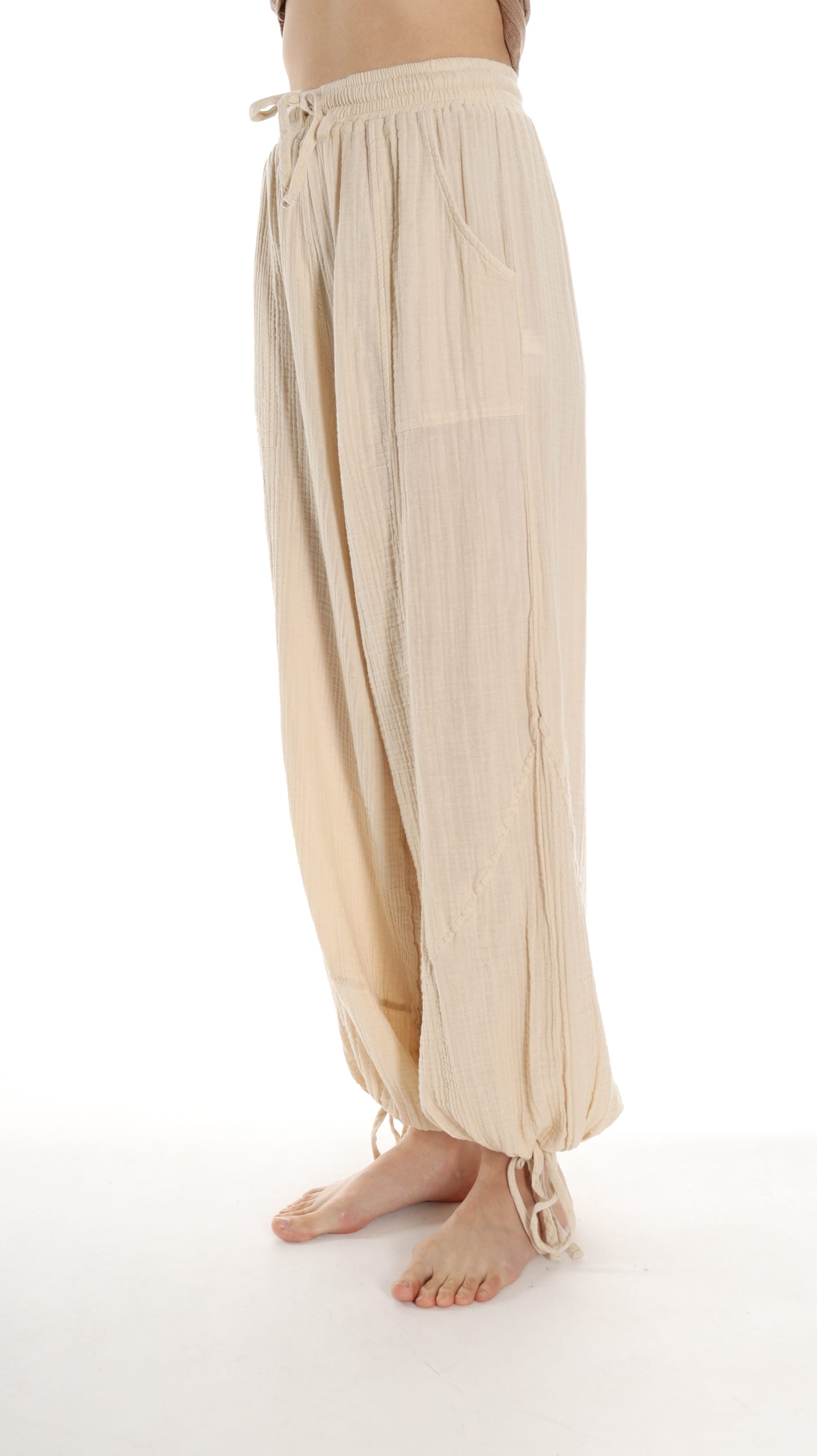 Handmade Boho Cotton Harem Pants: Perfect for Resort Wear - Miyawfashion Miyawfashion