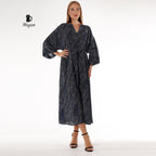 black long sleeve boho maxi dress