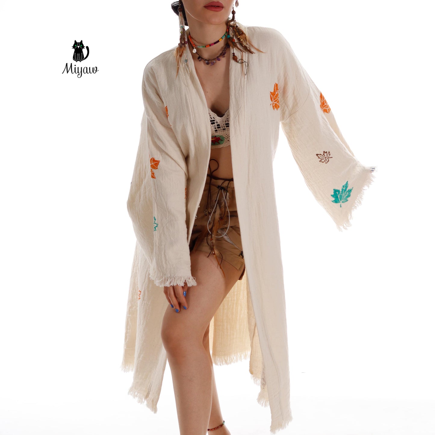 boho kimono beach cover up Miyawfashion