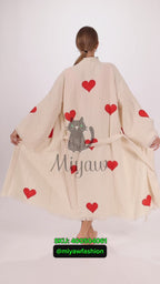 Wholesale Personalized Organic Cotton Kimono Robe - Romantic Valentine's Day Gift for Boutiques