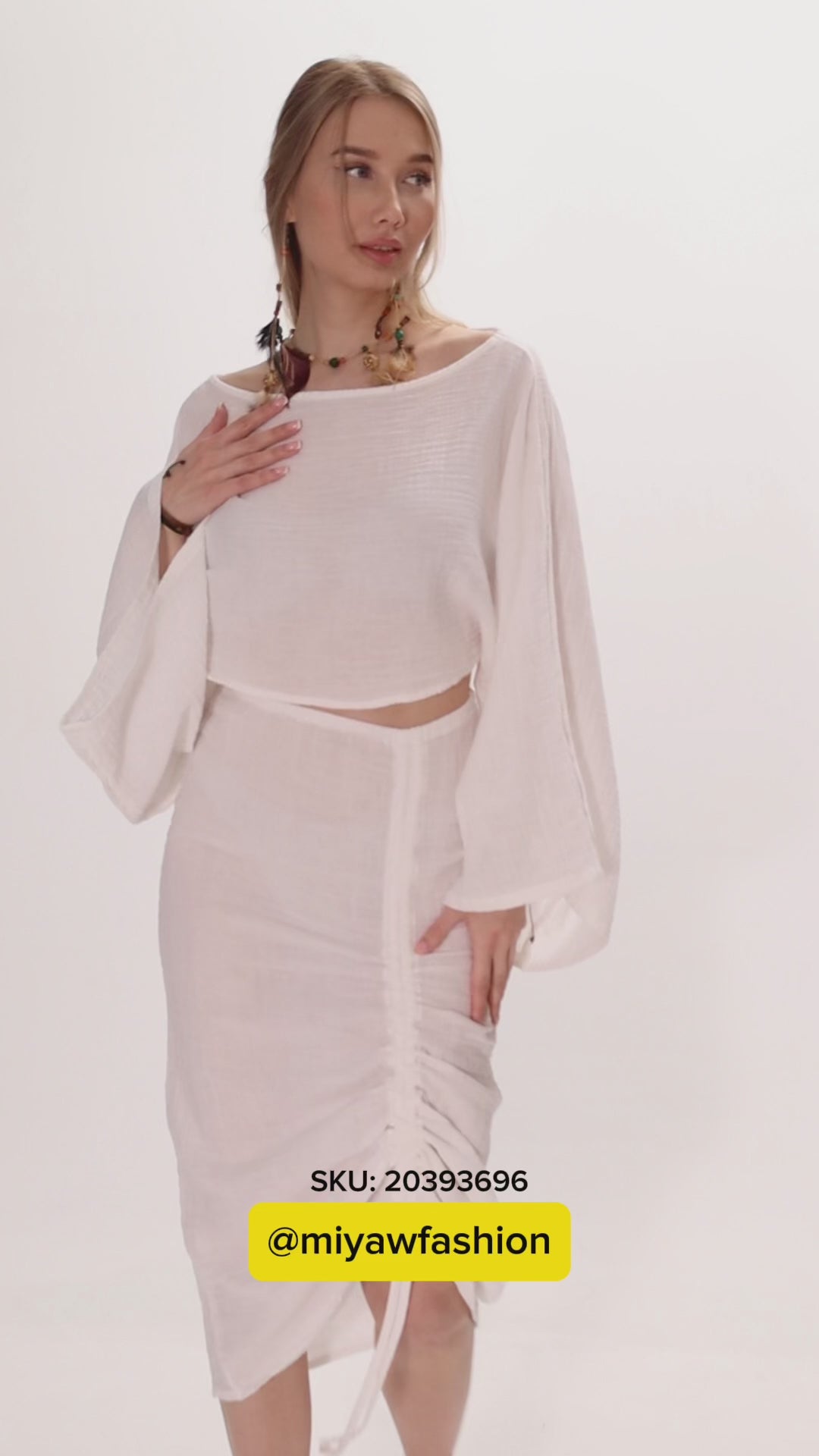 White Gypsy Maxi Skirt, Boho Long White Skirt