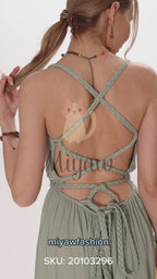 Boho Greek Goddess Organic Cotton Dress - Ethereal Summer Beach Style
