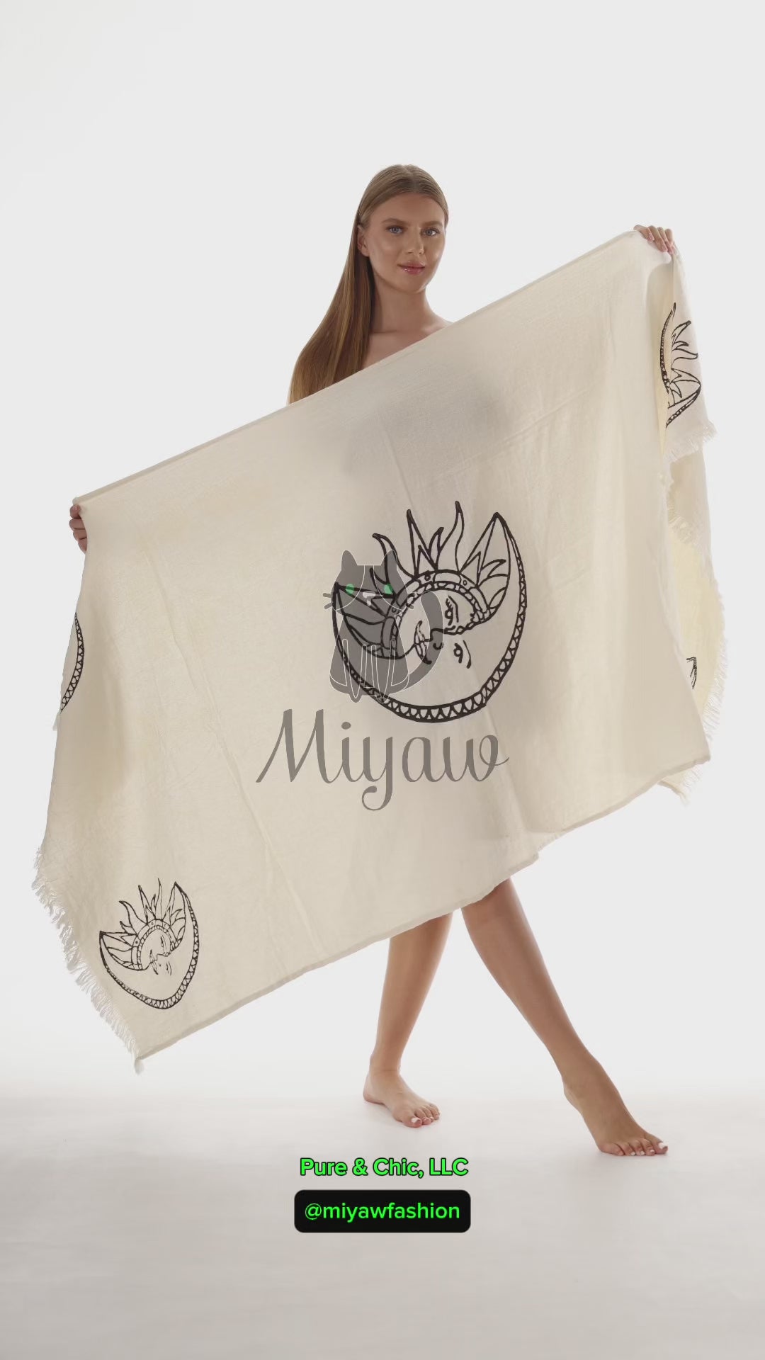 Boho Sun and Moon Fringe Bath or Beach Towel