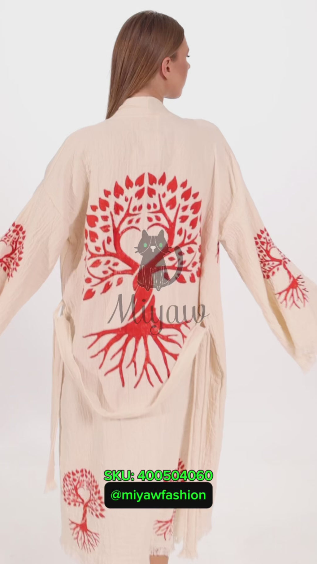 Handcrafted 100% Cotton Kimono Robe for Women