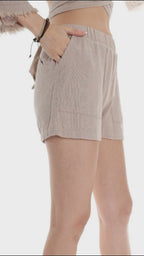 Boho Chic Women's Shorts: Stylish Resort Wear with Pockets