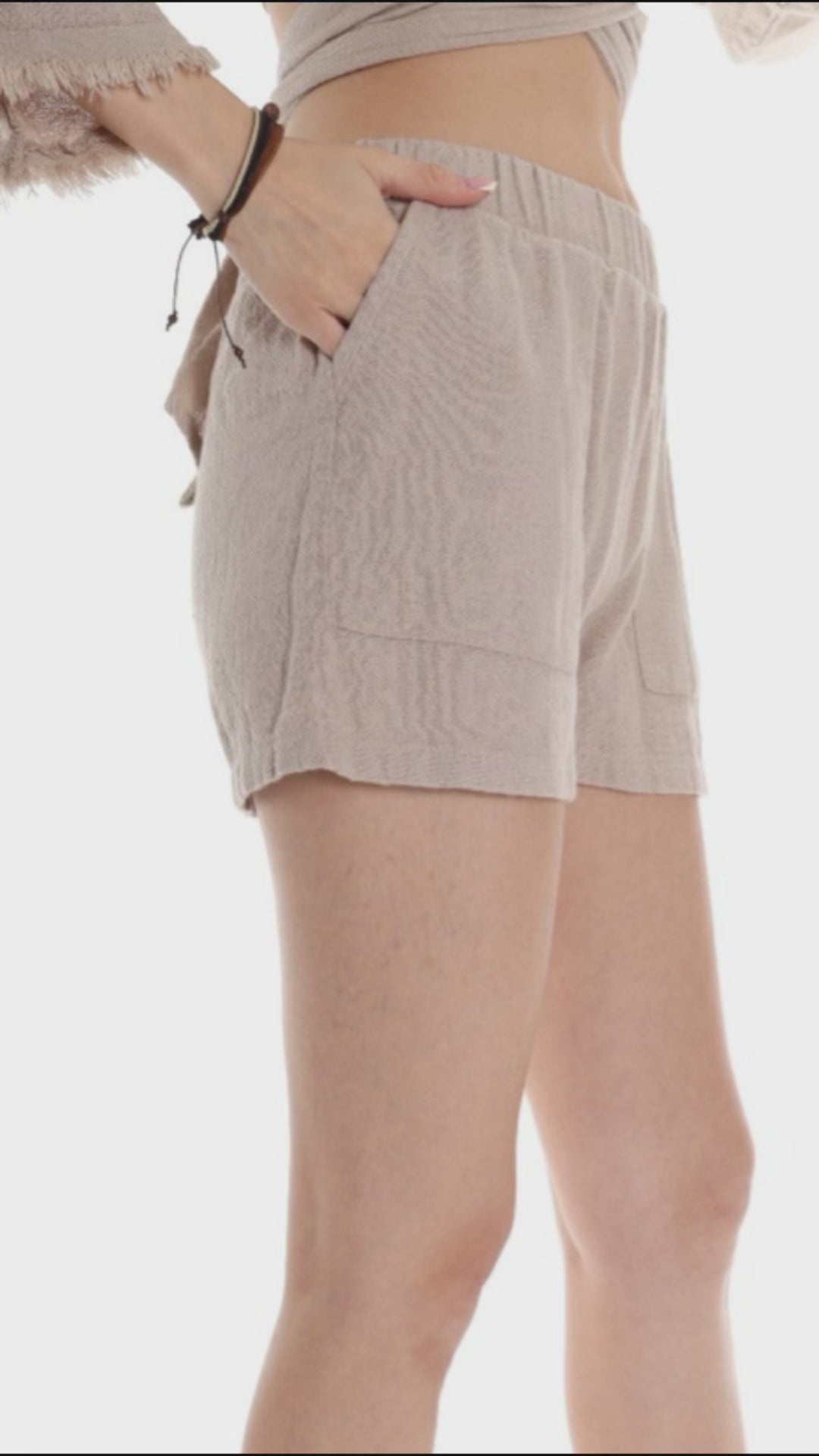 Boho Chic Women's Shorts: Stylish Resort Wear with Pockets