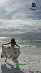 Evil Eye Beach Towel – Handmade Cotton Boho Design