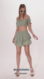 Handmade Organic Cotton Mini Skirt for Summer - Eco-Friendly