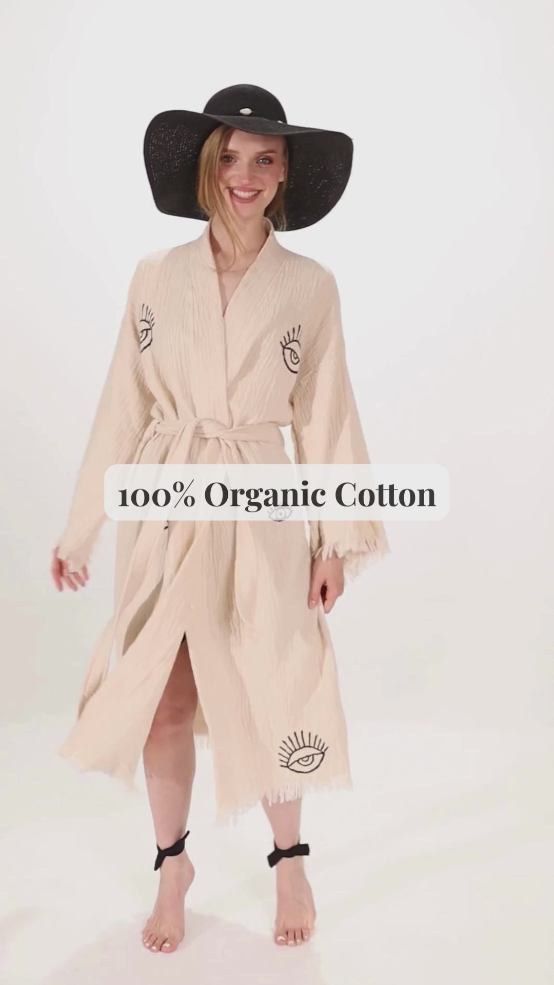 Boho Cotton Ladies Kimono Robes – Soft & Breathable Cover-Up